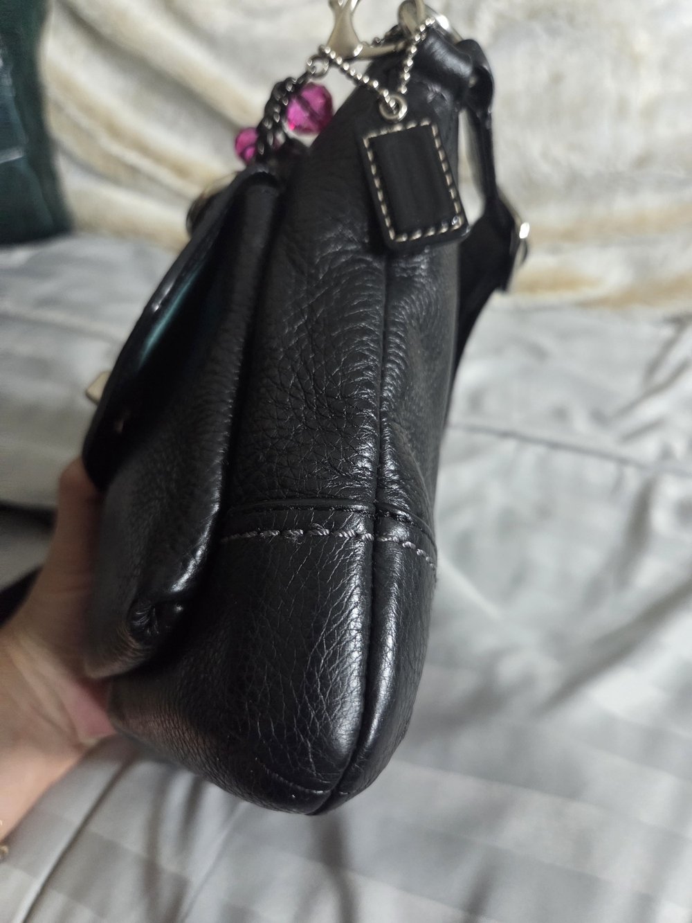 Coach Park Swingpack Black Leather Crossbody Bag - Picture 5 of 13